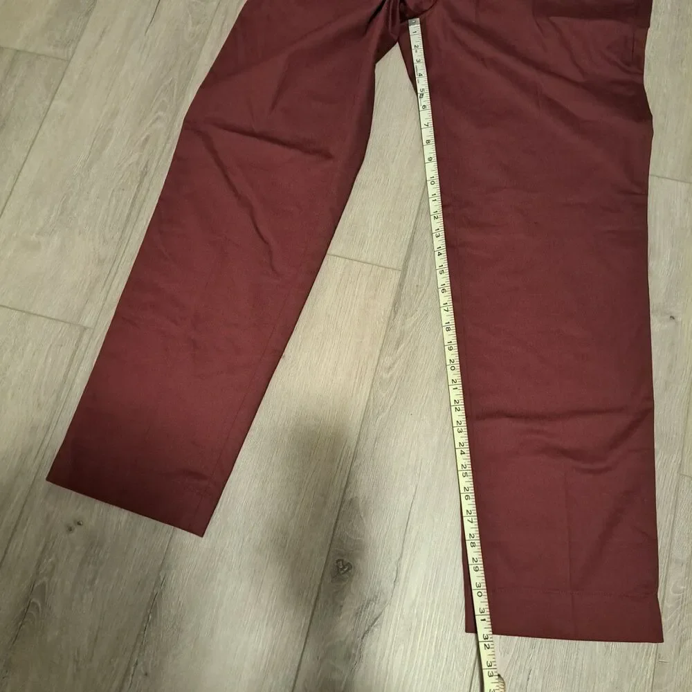 Brooks Brothers Men's Cotton‎ Clark Chino Pants Maroon 36x32 (Measures 35x32)